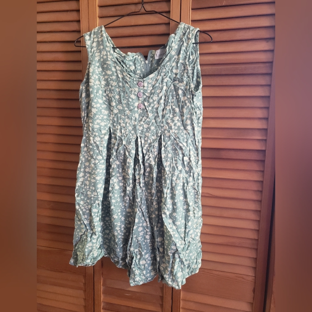 Basic Editions Olive Floral Blouse
